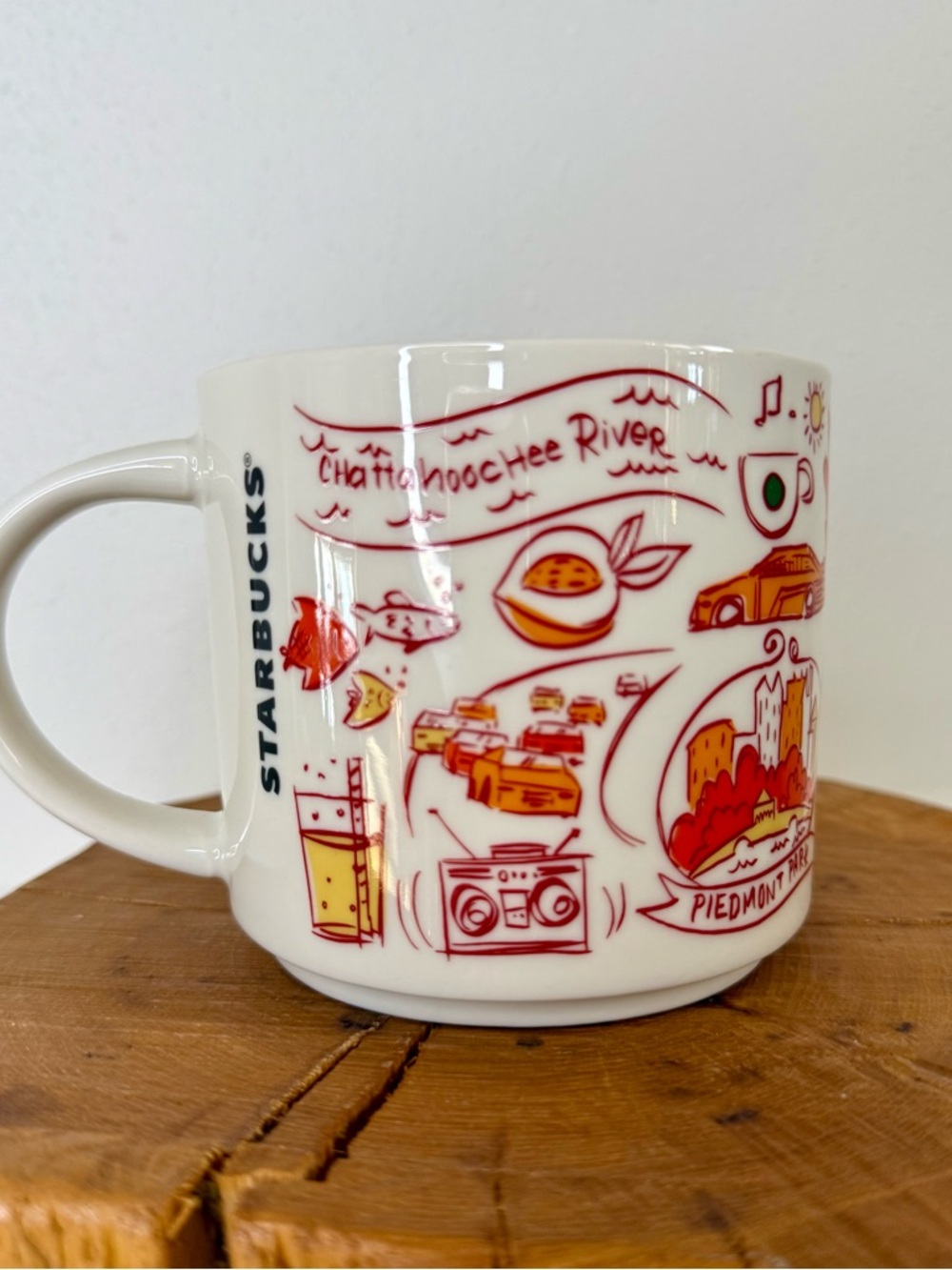 Starbucks Atlanta Mug Been There Series Orange Interior Georgia Collectible - Picture 3 of 6